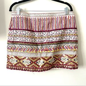 Mango Beaded Mini Skirt